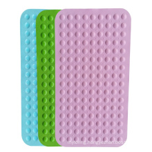 Custom non-slip anti- bacterial massage silicone bathtub bathroom mat heat-resistant shower mat